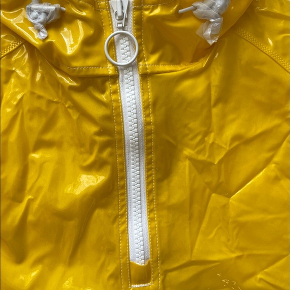 NWT Tory Sport Yellow Rain Coat Rain Jacket Womens Size XS/S Yellow Anorak - Picture 7 of 15